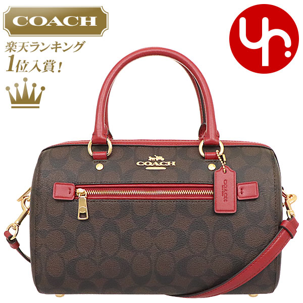 コーチ COACH バッグ ショルダーバッグ F83607 83607 ブラウン×1941レッド 特別送料無料 ラグジュアリー シグネチャー ローワン サッチェル アウトレットレディース ブランド 通販 斜めがけ