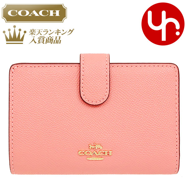 コーチ COACH 財布 二つ折り財布 F11484 11484 キャンディーピンク 特別送料無料 ラグジュアリー クロスグレーン レザー ミディアム コーナー ジップ ウォレット アウトレットレディース ブランド 通販 L型 2021 父の日