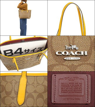 コーチ COACH バッグ トートバッグ F05696 5696 カーキ×オーカー 特別送料無料 ラグジュアリー シグネチャー PVC レザー オープン シティー トート アウトレットレディース ブランド 通販 通勤 2021SS 父の日