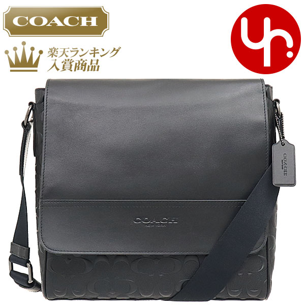 ショルダーバッグ コーチ COACH バッグ ショルダーバッグ F04006 4006 ブラック 特別送料無料 ヒューストン デボスド シグネチャー レザー マップ バッグ アウトレットメンズ レディース ブランド 通販 斜めがけ