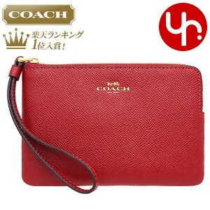 【8時間限定ポイント10倍】コーチ COACH 小物 ポーチ F58032 58032 1941レッド 特別送料無料 ラグジュアリー クロスグレーン レザー コーナー ジップ リストレット アウトレットレディース ブランド 通販 2021 ホワイトデー 母の日