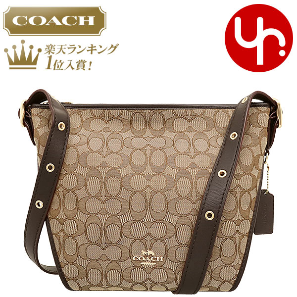 【56時間限定ポイント2倍】コーチ COACH バッグ ショルダーバッグ 25697 カーキ×ブラウン 特別送料無料 アウトライン シグネチャー スモール ダッフル レディース ブランド 通販 斜めがけ