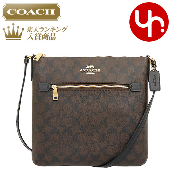 ショルダーバッグ 【48時間限定ポイント2倍】コーチ COACH バッグ ショルダーバッグ FC1554 C1554 ブラウン×ブラック 特別送料無料 ラグジュアリー シグネチャー ローワン ファイル バッグ アウトレットレディース ブランド 通販 斜めがけ