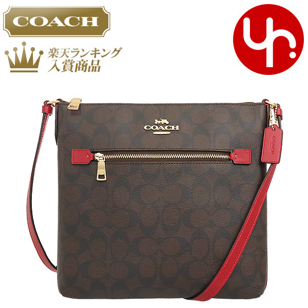 コーチ COACH バッグ ショルダーバッグ FC1554 C1554 ブラウン×1941レッド 特別送料無料 ラグジュアリー シグネチャー ローワン ファイル バッグ アウトレットレディース ブランド 通販 斜めがけ