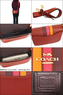 コーチ COACH バッグ ショルダーバッグ F02511 2511 テラコッタ×エレクトリックピンクマルチ 特別送料無料 ヴァーシティ ストライプ ペブルド レザー スモール ジェス メッセンジャー アウトレット品レディース ブランド 通販 斜めがけ 2021SS 父の日