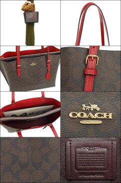 コーチ COACH バッグ トートバッグ F01665 1665 ブラウン×1941レッド 特別送料無料 ラグジュアリー シグネチャー PVC レザー モリー トート アウトレット品レディース ブランド 通販 通勤 2021SS ホワイトデー 母の日