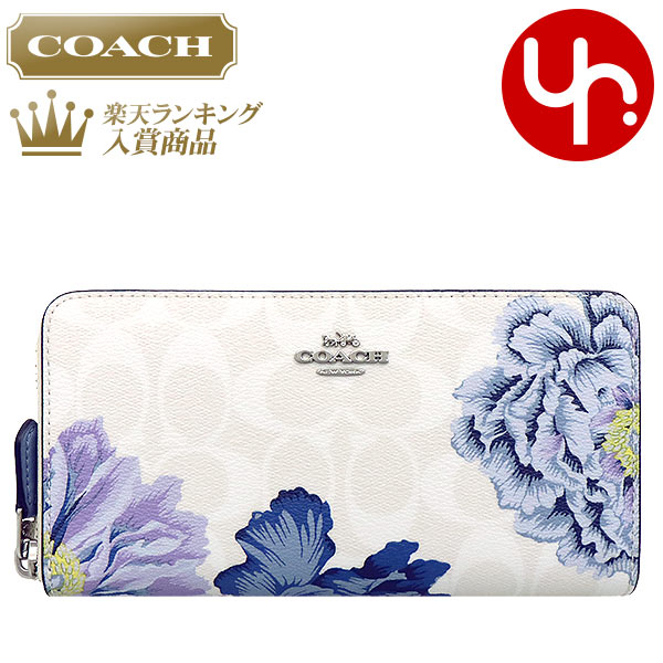コーチ COACH 財布 長財布 F06656 6656 チョークマルチ×ペリウィンクル 特別送料無料 シグネチャー カフェ ファセット KAFFE FASSETT プリント アコーディオン ジップ アラウンド アウトレットレディース ブランド 通販のサムネイル