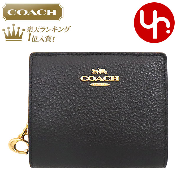 コーチ 革二つ折り財布 レディース 【72時間限定ポイント2倍】コーチ COACH 財布 二つ折り財布 FC2862 C2862 ブラック 特別送料無料 ラグジュアリー ペブルド レザー C チャーム スナップ ラウンド ジップ ウォレット アウトレットレディース ブランド 通販