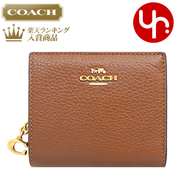 【15時間限定ポイント10倍】コーチ COACH 財布 二つ折り財布 FC2862 C2862 レッドウッド 特別送料無料 ラグジュアリー ペブルド レザー C チャーム スナップ ラウンド ジップ ウォレット アウトレットレディース ブランド 通販 2021SS