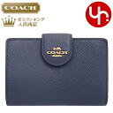 コーチ 二つ折り財布 レディース 【24時間限定ポイント2倍】コーチ COACH 財布 二つ折り財布 F06390 6390 ミッドナイト 特別送料無料 ラグジュアリー クロスグレーン レザー ミディアム コーナー ジップ ウォレット アウトレットレディース ブランド 通販 L型