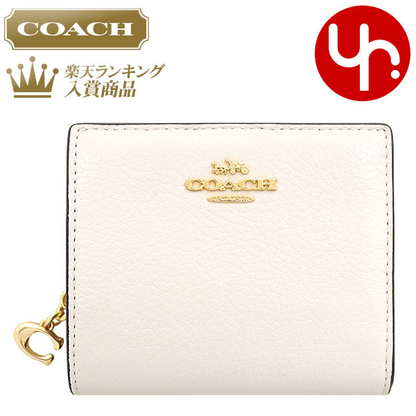 コーチ 財布（レディース） 【26時間限定ポイント2倍】コーチ COACH 財布 二つ折り財布 FC2862 C2862 チョーク 特別送料無料 ラグジュアリー ペブルド レザー C チャーム スナップ ラウンド ジップ ウォレット アウトレット品レディース ブランド 通販