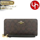 【24時間限定ポイント2倍】コーチ COACH 財布 長財布 FC4452 C4452 ブラウン×ブラック 特別送料無料 ラグジュアリー シグネチャー ロング ジップ アラウンド ウォレット （ストラップ付き） アウトレット品レディース ブランド 通販