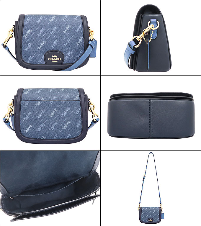 【ポイント10倍 9/6 1時迄】コーチ COACH バッグ ショルダーバッグ FC4059 C4059 デニム 特別送料無料 ホース アンド キャリッジ ドット プリント サドル バッグ アウトレット品レディース ブランド 通販 斜めがけ 2021SS タイムセール