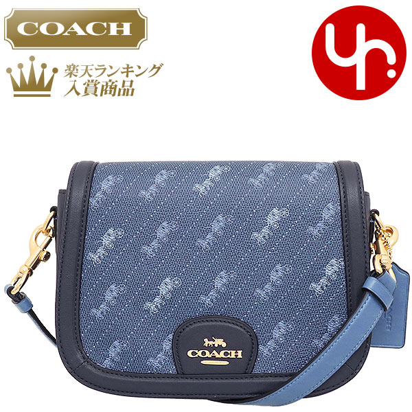 【ポイント10倍 9/6 1時迄】コーチ COACH バッグ ショルダーバッグ FC4059 C4059 デニム 特別送料無料 ホース アンド キャリッジ ドット プリント サドル バッグ アウトレット品レディース ブランド 通販 斜めがけ 2021SS タイムセール