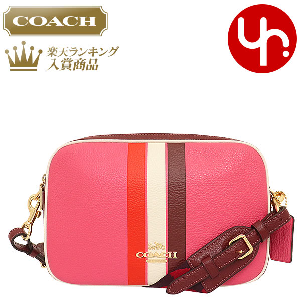 【72時間限定ポイント2倍】コーチ COACH バッグ ショルダーバッグ FC4079 C4079 コンフェティピンク×マンゴーマルチ 特別送料無料 カラーブロック ストライプ ペプルド レザー ジェス クロスボディー アウトレット品レディース ブランド 通販 斜めがけ