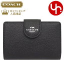 コーチ 二つ折り財布 レディース コーチ COACH 財布 二つ折り財布 F06390 6390 ブラック 特別送料無料 ラグジュアリー クロスグレーン レザー ミディアム コーナー ジップ ウォレット アウトレット品レディース ブランド 通販 L型