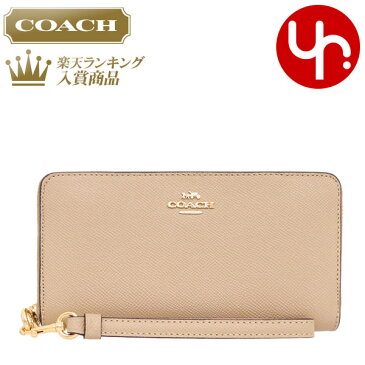 【ポイント2倍 9/6 1時迄】コーチ COACH 財布 長財布 FC3441 C3441 トープ 特別送料無料 ラグジュアリー クロスグレーン レザー ロング ジップ アラウンド ウォレット （ストラップ付き） アウトレット品レディース ブランド 通販 2021SS タイムセール