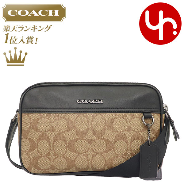 コーチ 革ショルダーバッグ メンズ 【48時間限定ポイント2倍】コーチ COACH バッグ ショルダーバッグ FC4149 C4149 カーキ 特別送料無料 グラハム シグネチャー PVC レザー クロスボディー アウトレット品メンズ レディース ブランド 通販 斜めがけ