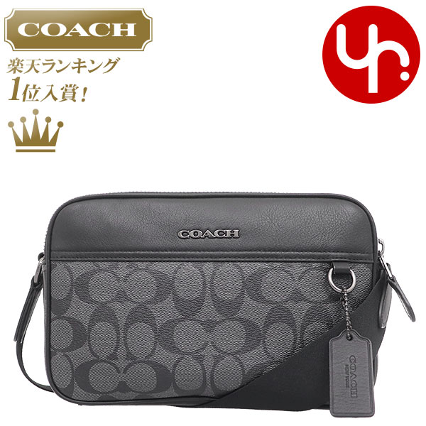 ショルダーバッグ 【48時間限定ポイント2倍】コーチ COACH バッグ ショルダーバッグ FC4149 C4149 チャコール×ブラック 特別送料無料 グラハム シグネチャー PVC レザー クロスボディー アウトレット品メンズ レディース ブランド 通販 斜めがけ