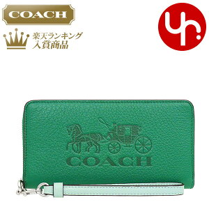 【8時間限定ポイント10倍】コーチ COACH 財布 長財布 FC5889 C5889 グリーンマルチ 特別送料無料 ホース アンド キャリッジ カラーブロック エンボスド レザー ロング ジップ アラウンド ウォレット （ストラップ付き） アウトレット品レディース ブランド 通販 2022SS