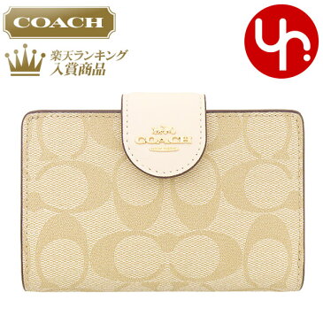 【24時間限定ポイント10倍】コーチ COACH 財布 二つ折り財布 FC0082 C0082 ライトカーキ×チョーク 特別送料無料 ラグジュアリー シグネチャー PVC レザー ミディアム コーナー ジップ ウォレット アウトレット品レディース ブランド 通販 L型 2022SS