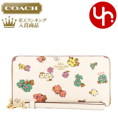 コーチ COACH 財布 長財布 FC9957 C9957 チョークマルチ 特別送料無料 スペースド フローラル フィールド プリント ロング ジップ アラウンド ウォレット (ストラップ付き) アウトレット品レディース ブランド 通販 2022AW