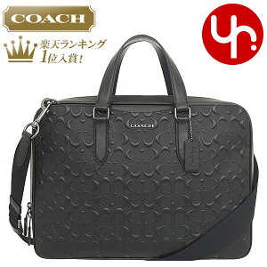 コーチ COACH バッグ ビジネスバッグ FC8171 C8171 ブラック 特別送料無料 グラハム デボスド シグネチャー リファインド カーフ レザー スリム ブリーフ ケース アウトレット品メンズ レディース ブランド 通販 斜めがけ 通勤 2023SS