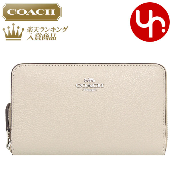 コーチ 革財布 レディース コーチ COACH 財布 二つ折り財布 FC4124 C4124 スチーム 特別送料無料 ラグジュアリー ペブルド レザー ミディアム ジップ アラウンド アウトレット品レディース ブランド 通販 2023SS