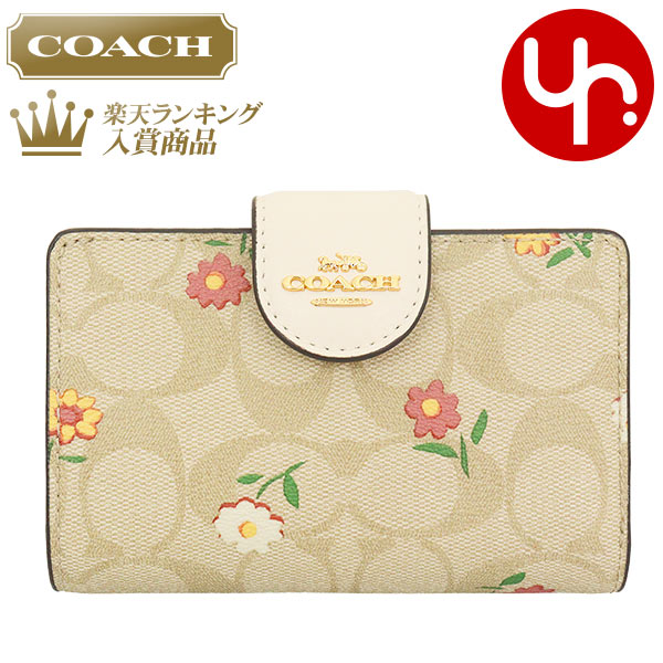【28時間限定ポイント2倍】コーチ COACH 財布 二つ折り財布 FCH480 CH480 ライトカーキマルチ 特別送料無料 ラグジュアリー シグネチャー ノスタルジック ディッツィー プリント PVC レザー ミディアム コーナー ジップ ウォレット アウトレット品レディース L型 2023SSのサムネイル