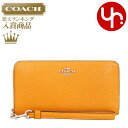 コーチ 革長財布 レディース コーチ COACH 財布 長財布 FC4451 C4451 パパイヤ 特別送料無料 ラグジュアリー ペブルド レザー ロング ジップ アラウンド ウォレット （ストラップ付き） アウトレット品レディース ブランド 通販 2023SS