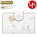 【48時間限定ポイント2倍】コーチ COACH 財布 二つ折り財布 FCK414 CK414 チョーク×グレイシャーホワイトマルチ 特別送料無料 ラグジュアリー シグネチャー フラ プリント PVC レザー ミディアム コーナー ジップ ウォレット アウトレット品レディース L型 2023SS