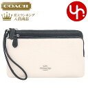 コーチ 革長財布 レディース コーチ COACH 財布 長財布 FCF447 CF447 チョークブラックマルチ 特別送料無料 ラグジュアリー コントラスト ペブルド レザー ダブル ジップ ウォレット アウトレット品レディース ブランド 通販 L型 2023SS