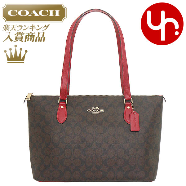 コーチ トート バッグ（レディース） コーチ COACH バッグ トートバッグ FCH504 CH504 ブラウン×1941レッド 特別送料無料 ラグジュアリー シグネチャー ギャラリー トート アウトレット品レディース ブランド 通販 通勤 2023AW