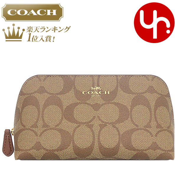 【72時間限定ポイント2倍】コーチ COACH 小物 ポーチ F53385 53385 カーキ×サドル2 特別送料無料 ラグジュアリー シグネチャー PVC コスメティック ケース 17 アウトレット品レディース ブランド 通販 2023AW