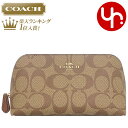 【76時間限定ポイント2倍】コーチ COACH 小物 ポーチ F53385 53385 カーキ×サドル2 特別送料無料 ラグジュアリー シグネチャー PVC コスメティック ケース 17 アウトレット品レディース ブランド 通販 2023AW