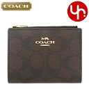 コーチ COACH 財布 二つ折り財布 FCM852 CM852 ブラウン×ブラック 特別送料無料 ラグジュアリー シグネチャー PVC レザー ビルフォールド ウォレット アウトレット品レディース ブランド 通販 薄型 2023AW