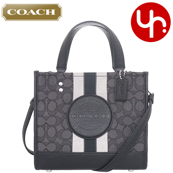 トライベッカ 【26時間限定ポイント3倍】コーチ COACH バッグ トートバッグ FC8417 C8417 ブラックスモーク×ブラックマルチ 特別送料無料 シグネチャー ジャガード ストライプ COACH ロゴ パッチ デンプシー トート 22 アウトレット品レディース ブランド 通販 斜めがけ 2023AW