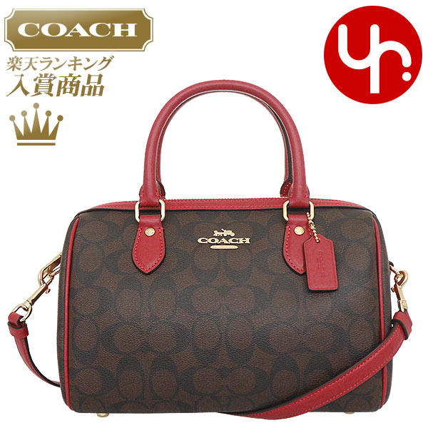 コーチ COACH バッグ ショルダーバッグ FCH280 CH280 ブラウン×1941レッド 特別送料無料 ラグジュアリー シグネチャー ローワン サッチェル アウトレット品レディース ブランド 通販 斜めがけ 2023AW