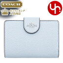 コーチ COACH 財布 二つ折り財布 FCN394 CN394 ペールブルー 特別送料無料 ラグジュアリー クロスグレーン レザー グリッター ミディアム コーナー ジップ ウォレット アウトレット品レディース ブランド 通販 L型 2023AW