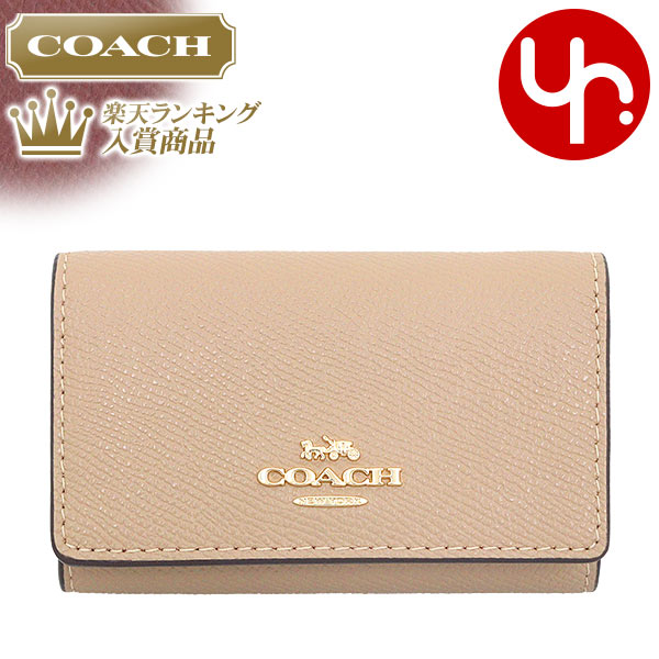 コーチ キーケース（メンズ） 【24時間限定ポイント2倍】コーチ COACH 小物 キーケース F76741 76741 トープ 特別送料無料 クロスグレーン レザー 5連 キーケース アウトレット品レディース メンズ ブランド 通販 2023AW