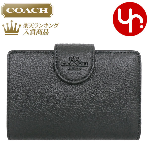 コーチ COACH 財布 二つ折り財布 FCP417 CP417 ブラック 特別送料無料 リファインド ペブルド レザー ミディアム コーナー ジップ ウォレット アウトレット品レディース ブランド 通販 L型 2024SS