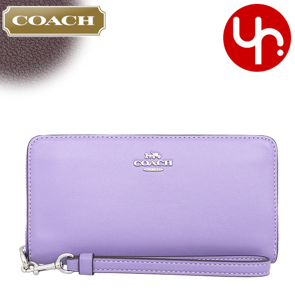 【48時間限定ポイント2倍】コーチ COACH 財布 長財布 FCR623 CR623 ライトバイオレット 特別送料無料 リファインド カーフ レザー ロング ジップ アラウンド ウォレット アウトレット品レディース ブランド 通販 2024SS