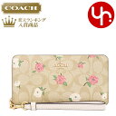 【24時間限定ポイント5倍】コーチ COACH 財布 長財布 FCR966 CR966 ライトカーキ×チョークマルチ 特別送料無料 ラグジュアリー シグネチャー フラワー プリント ロング ジップ アラウンド ウォレット （ストラップ付き） アウトレット品レディース ブランド 通販 2024SS