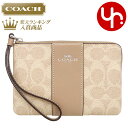 【72時間限定ポイント2倍】コーチ COACH 小物 ポーチ FCW854 CW854 サンド×トープ 特別送料無料 シグネチャー コーテッド キャンバス レザ...