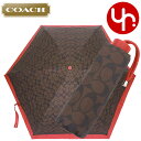 【26時間限定ポイント3倍】コーチ COACH 小物 折りたたみ傘 FC4322 C4322 ブラウン×ボールドレッド 特別送料無料 シグネチャー UV カット...