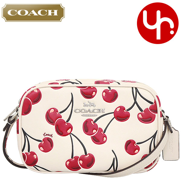 コーチ COACH バッグ ショルダーバッグ FCAB04 CAB04 チョークマルチ 特別送料無料 ジェイミー チェリー プリント スムース レザー ミニ カメラ バッグ アウトレット品レディース ブランド 通販 斜めがけ 2025SSのサムネイル