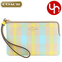 コーチ COACH 小物 ポーチ FCBP18 CBP18 ブライトメイズマルチ 特別送料無料 プラッド キャンバス コーナー ジップ リストレット アウトレット品レディース ブランド 通販 2025AW タイムセール