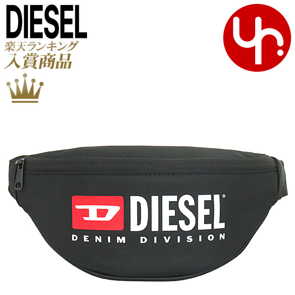 ディーゼル ベルト（メンズ） ディーゼル DIESEL バッグ ショルダーバッグ X09554 P5480 ブラック 特別送料無料 RINKE ポリエステル デニム ディビジョン ロゴ ベルト バッグメンズ レディース ブランド 通販 斜めがけ 2023SS