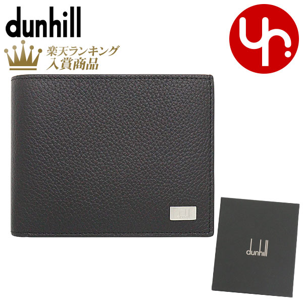 ダンヒル 二つ折り財布（男性向け） 【72時間限定ポイント2倍】ダンヒル Dunhill 財布 二つ折り財布 DU19F2932AV ブラック 特別送料無料 アヴォリティーズ レザー ガンメタル ロゴ プレート コインパース ビルフォールド ウォレットメンズ ブランド 通販