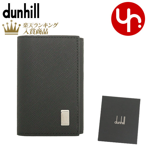 ダンヒル キーケース（メンズ） 【72時間限定ポイント2倍】ダンヒル Dunhill 小物 キーケース DU22R2P14PS ブラック 特別送料無料 プレーン PVC メタル ロゴ プレート 6連 キーケースメンズ ブランド 通販 2023SS